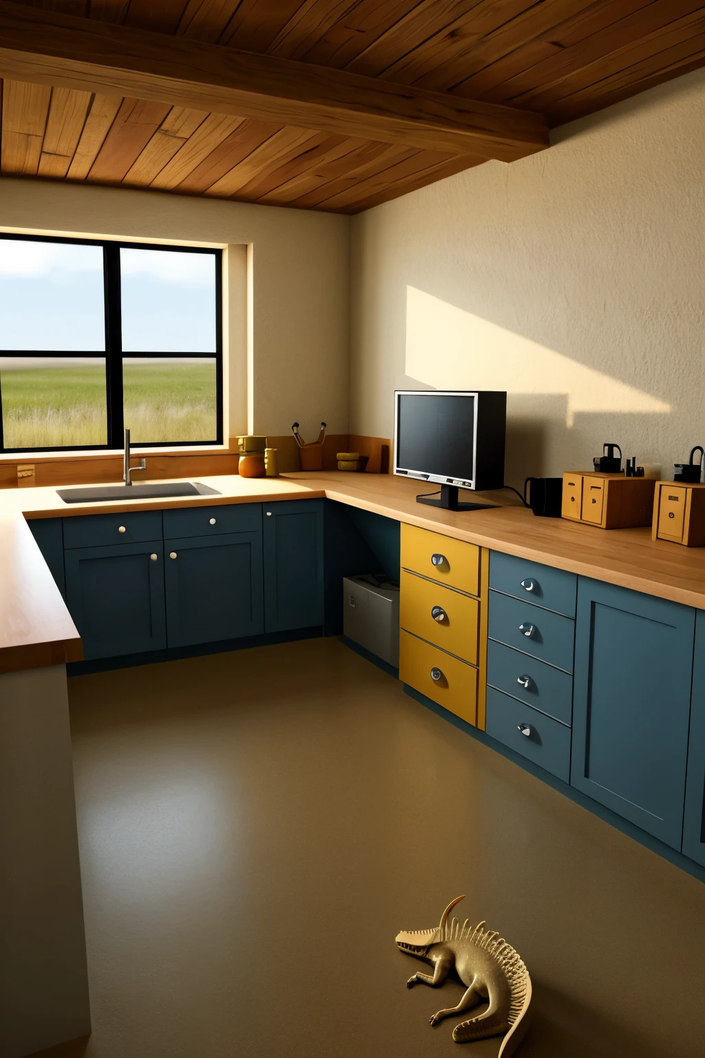 
paleontologist scientific laboratory in 3d

