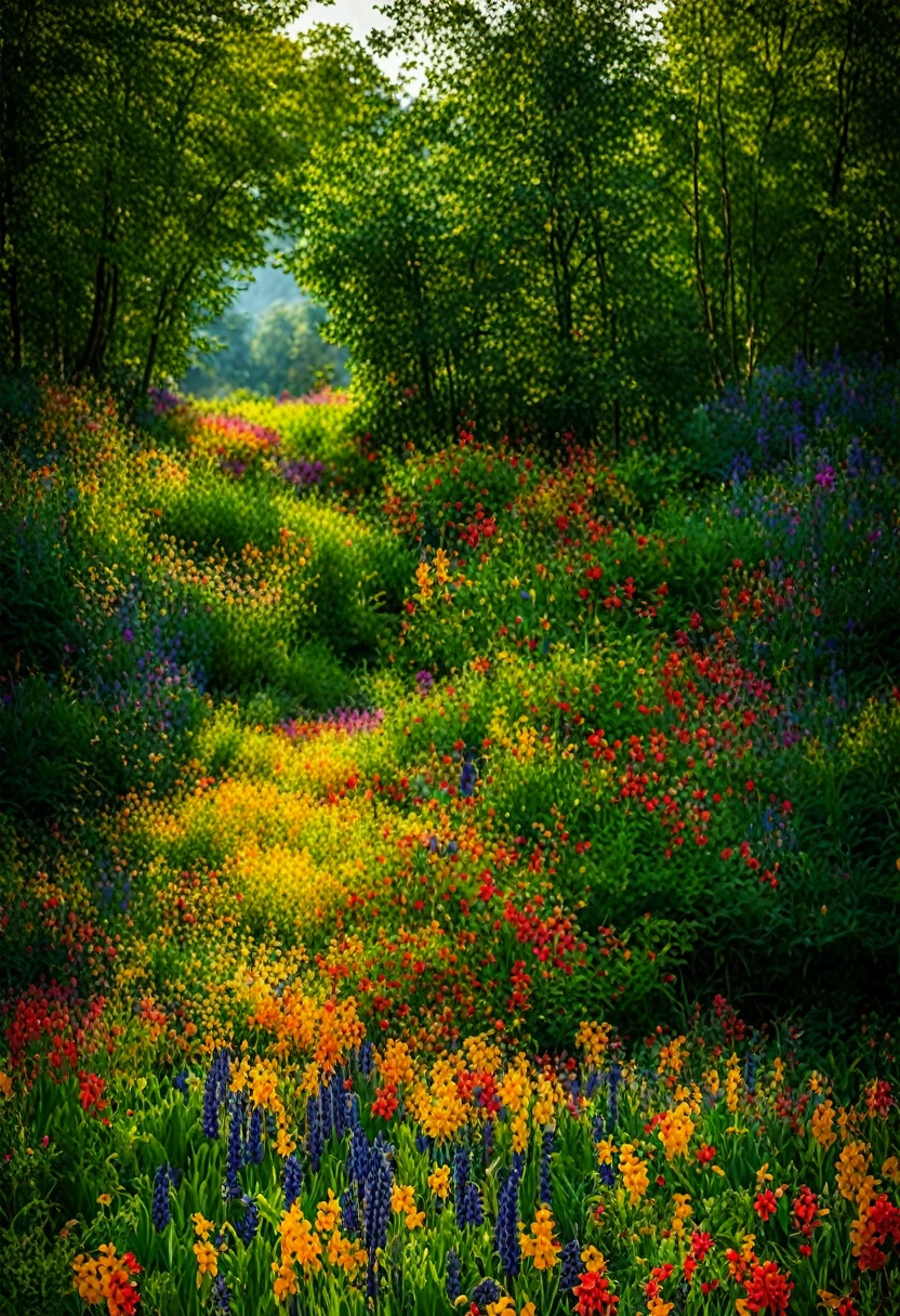 Sunlight scattered in rainbows through the leaves, Creating a show of colors. E o som... ah, the sound was of laughter and soft singing, a melody that touched the soul and made it impossible not to smile. The scenery was simply magical: the vegetation seemed to shine with its own light, and the air was filled with a sweet and enchanting fragrance.And the animals! I've never seen anything like it. first, I found a deer with crystal antlers. They twinkled like stars, and his eyes, Meus amigos, They were windows to another dimension. It seemed like he understood my every thought. We were connected in an indescribable way, as if he holds the secrets of the forest and is willing to share them with me.