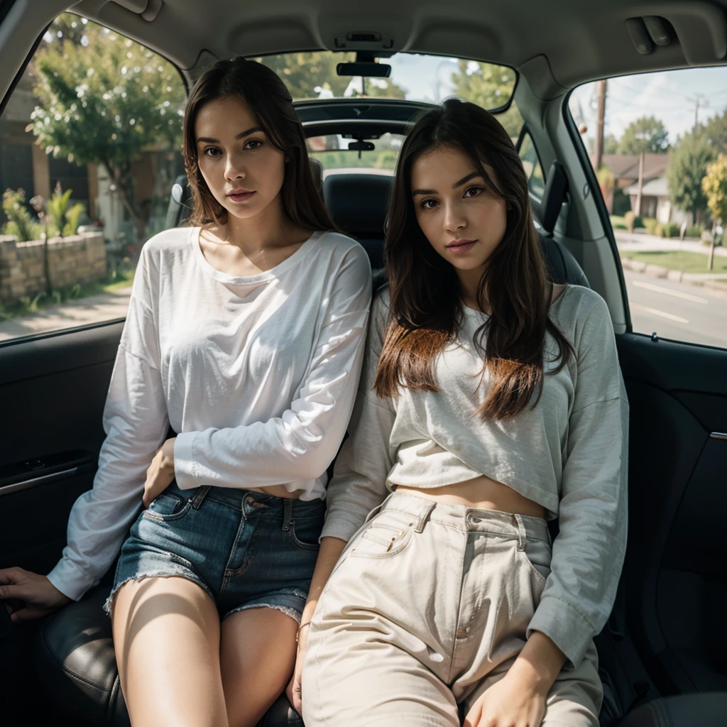 in the car
