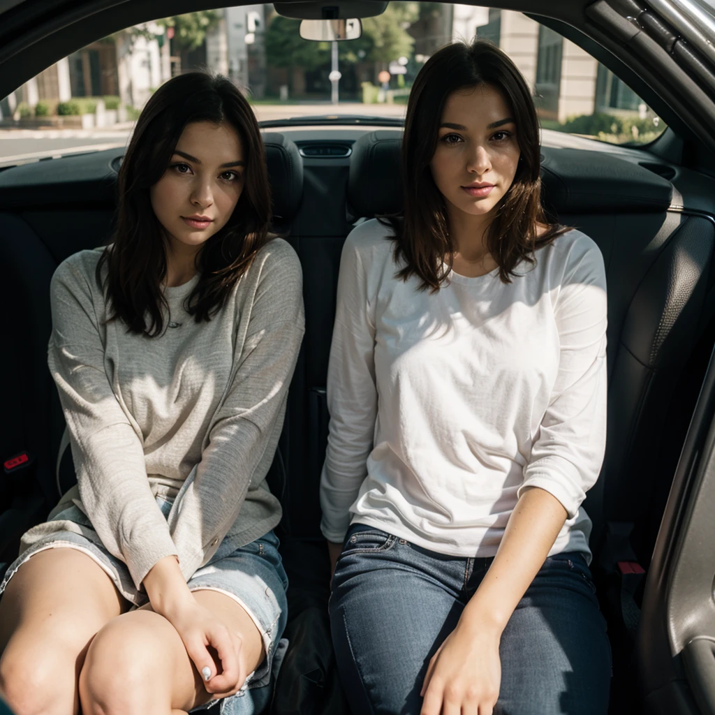 in the car