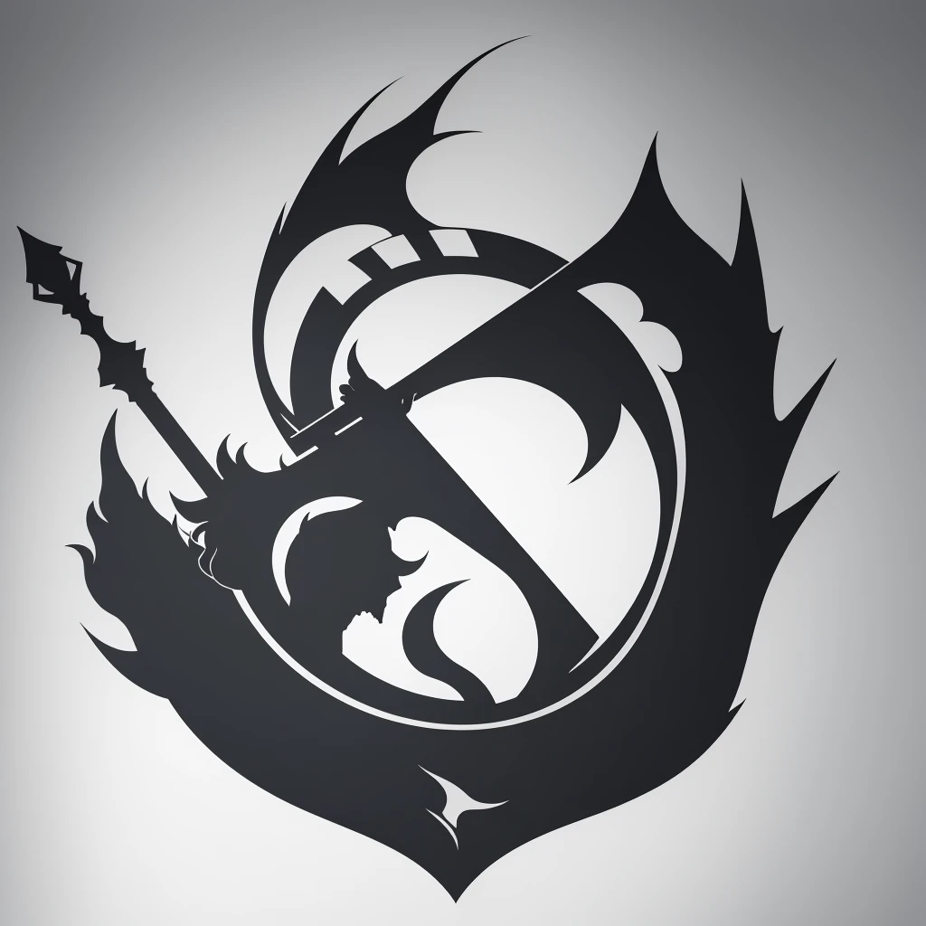 Create a minimalistic, simple and objective logo of a lightning spear 