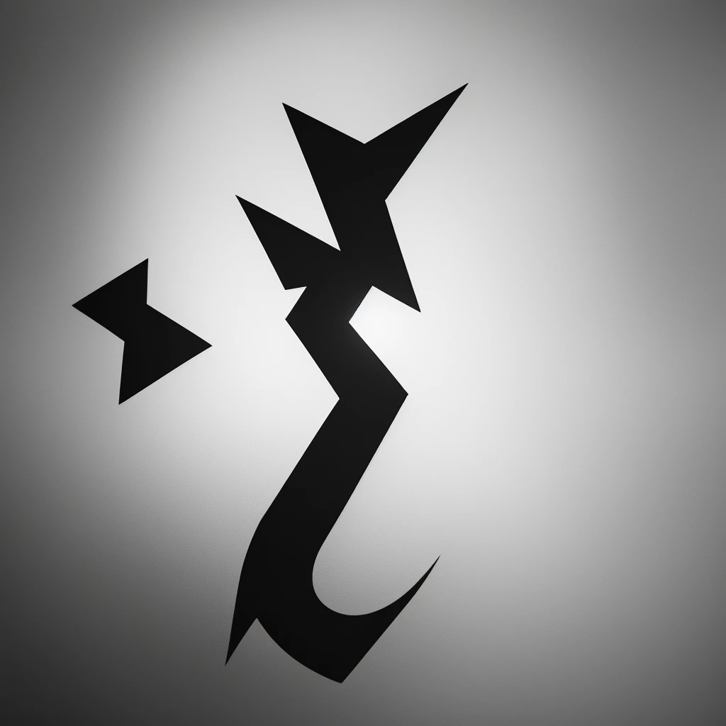 Create a minimalistic, simple and objective logo of a lightning bolt in black and white