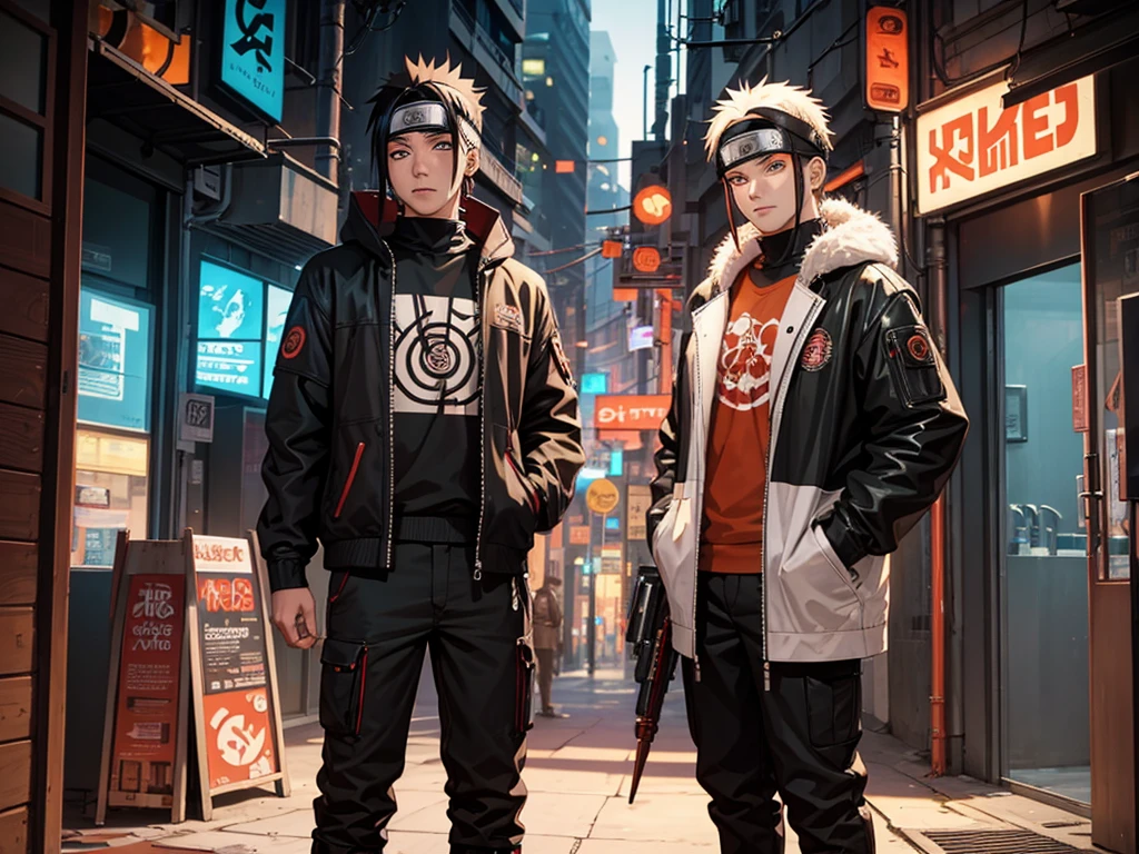 naruto in cyberpunk intricate design