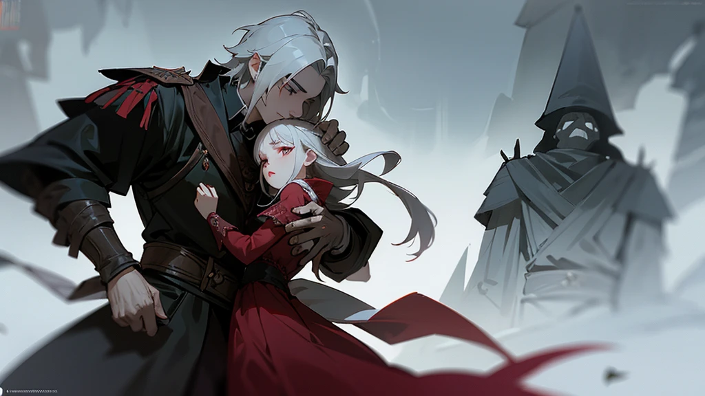 Vladislav Nechaev and Ekaterina Kuznetsova in the gloomy Russian style of Dark Fantasy