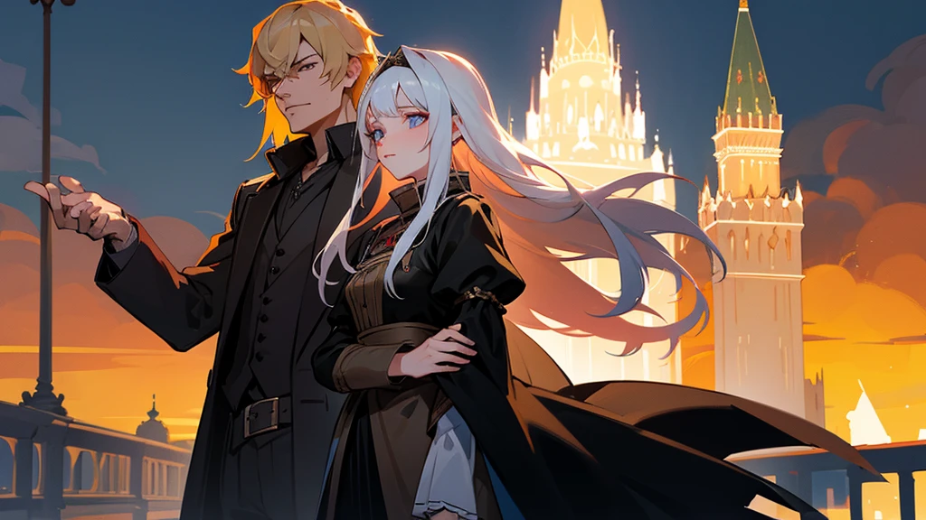 Vladislav Nechaev and Ekaterina Kuznetsova in dark Russian style in Moscow 