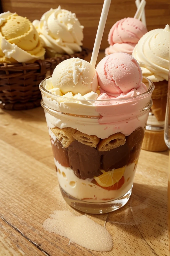 Ice cream - miniature candy made from natural juices, for quick consumption. in ITALY style