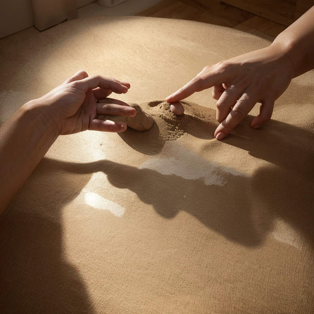 your hand puts it in the middle