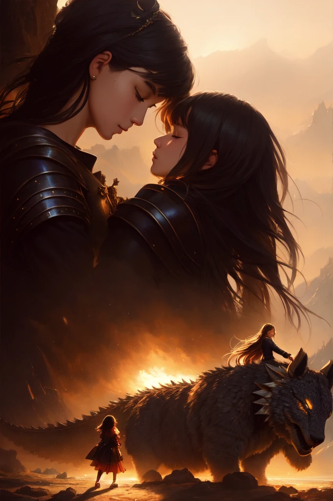 modelshoot style, (extremely detailed CG unity 8k wallpaper), full shot body photo of the most beautiful artwork in the world, medieval armor, professional majestic oil painting by Ed Blinkey, Atey Ghailan, Studio Ghibli, by Jeremy Mann, Greg Manchess, Antonio Moro, trending on ArtStation, trending on CGSociety, Intricate, High Detail, Sharp focus, dramatic, photorealistic painting art by midjourney and greg rutkowski,1girl,looking AAA film, sleeping , teddy bear fighting dragon, night, toys, fire,