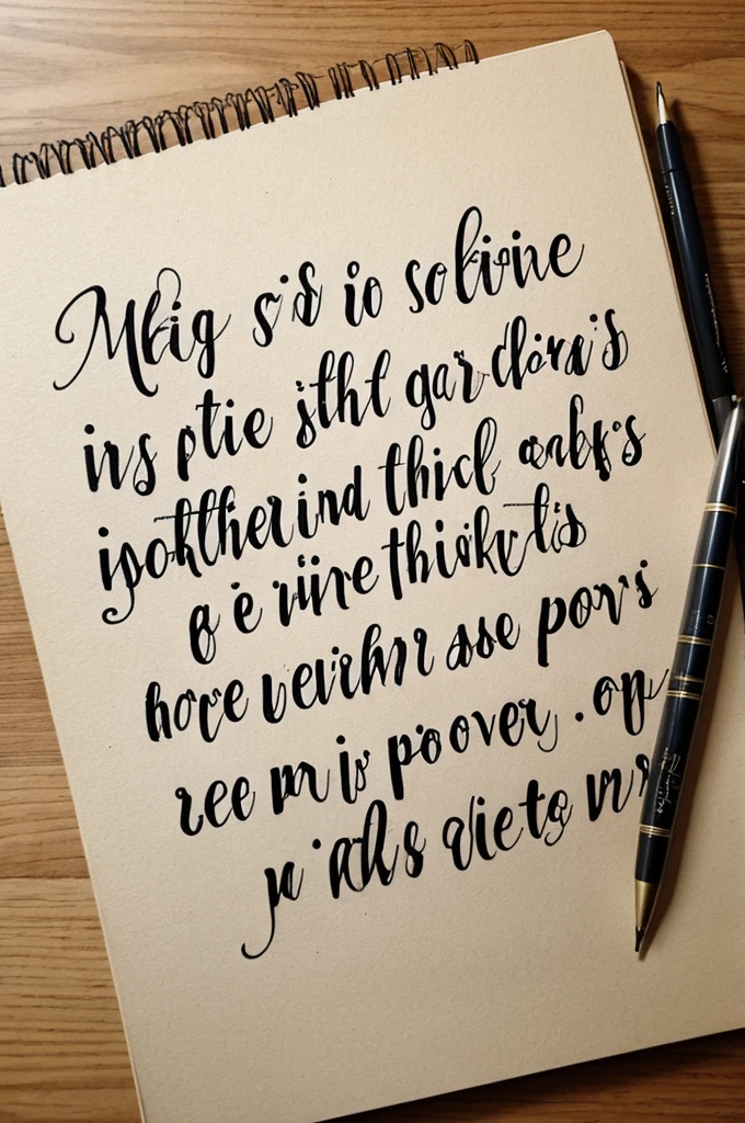 Calligraphy with a poem
