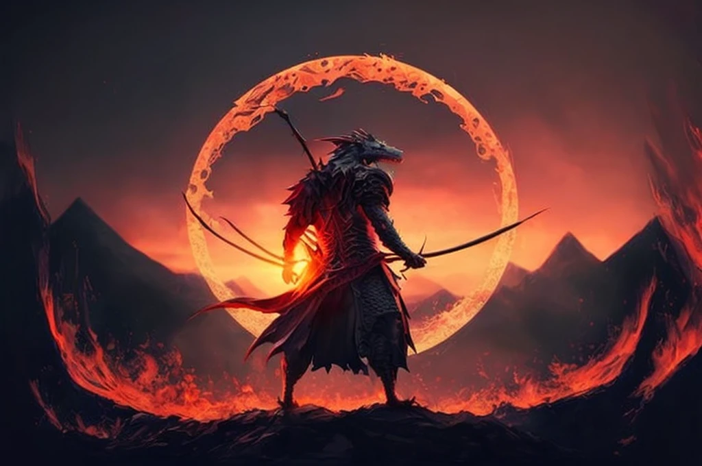 put a dragon in the image, and change the colors
