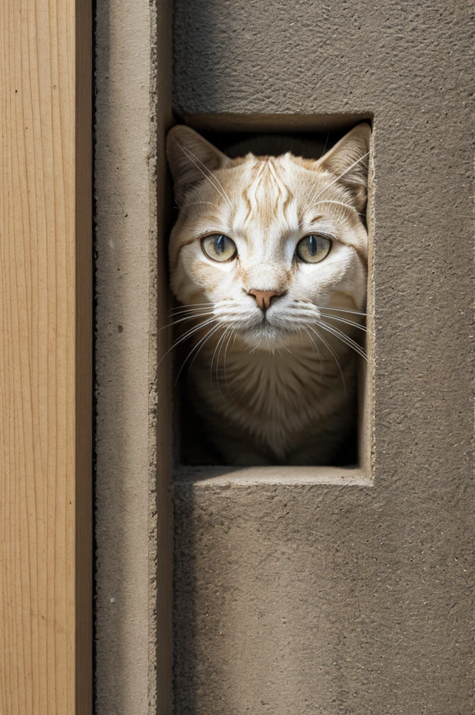 Curious nomo peeking out from a wall