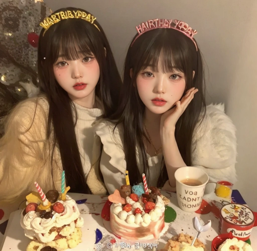 Wonyoung, doll eyes, full lips, Birthday Party