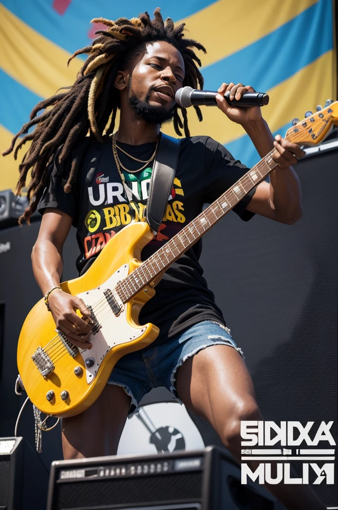 Create an image about Reggae music day, what is today, July 1st 