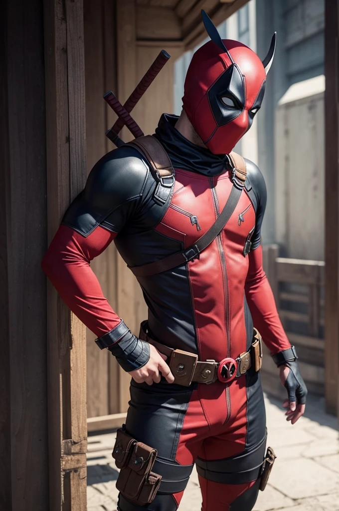 A hero whose name will be vetus, he wears an outfit a bit like Deadpool's, all white with spots
