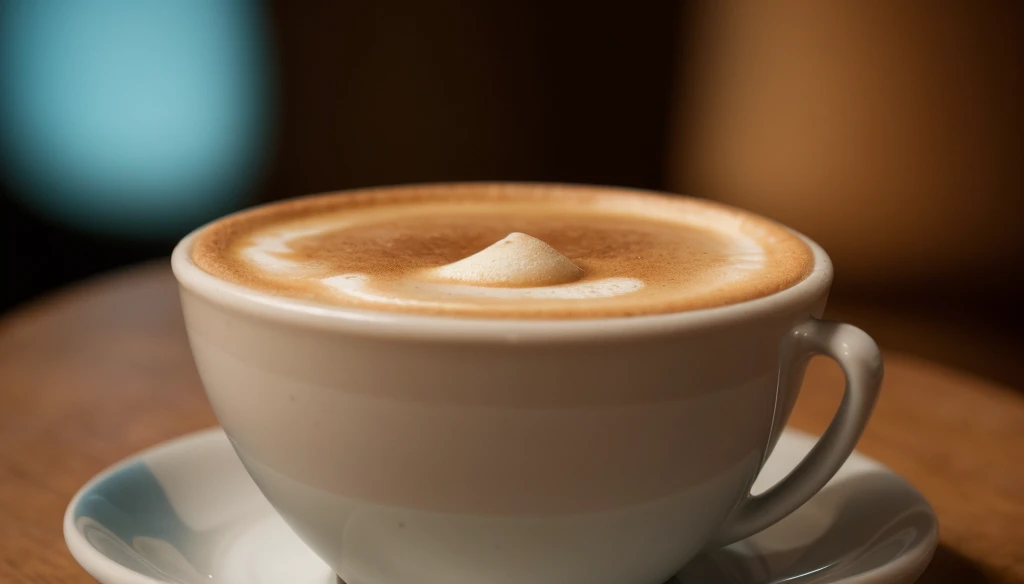 Xícara de café vista de cima com bule de café para background de meeting no zoom. Shallow depth of field, 8k hd, dslr, soft lighting, high qualiy, photorrealistic, 真实感, hyper真实感, artistic photography