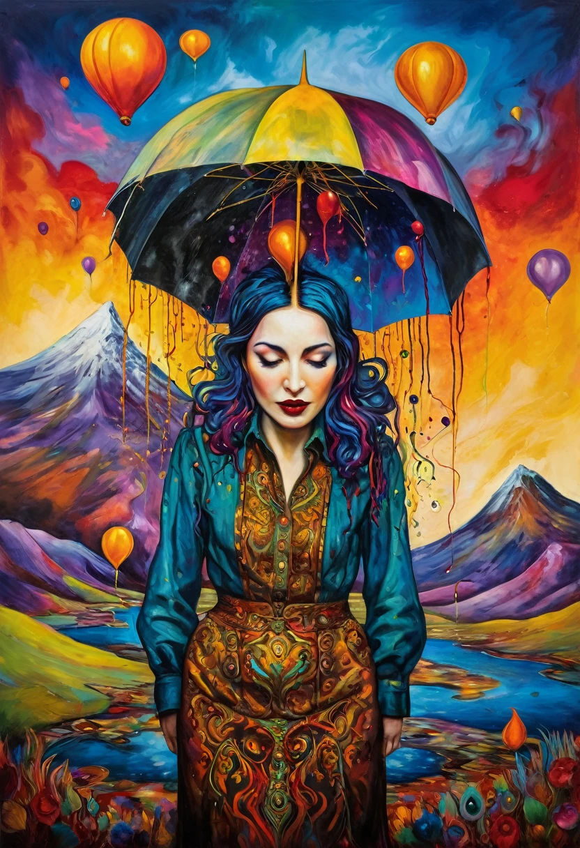 (Artistic Masterpiece of Romantic Life) ( (Themed Art of Life) ( (Conceptual Art) (NFT Exclusive) (Fauvism Work) ()”) Where visual poetry transcends traditional boundaries and embraces the dynamic interplay between creativity and technology Takes),dripping paint,darkart,style, in the style of esao andrews