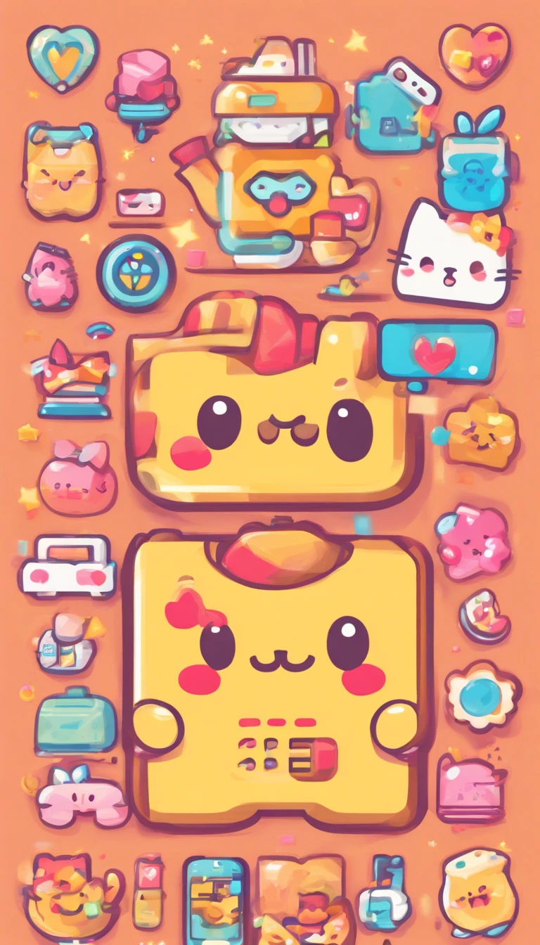 icon design，pictogram,Phone icon,illustration，cute illustration，Program icon design