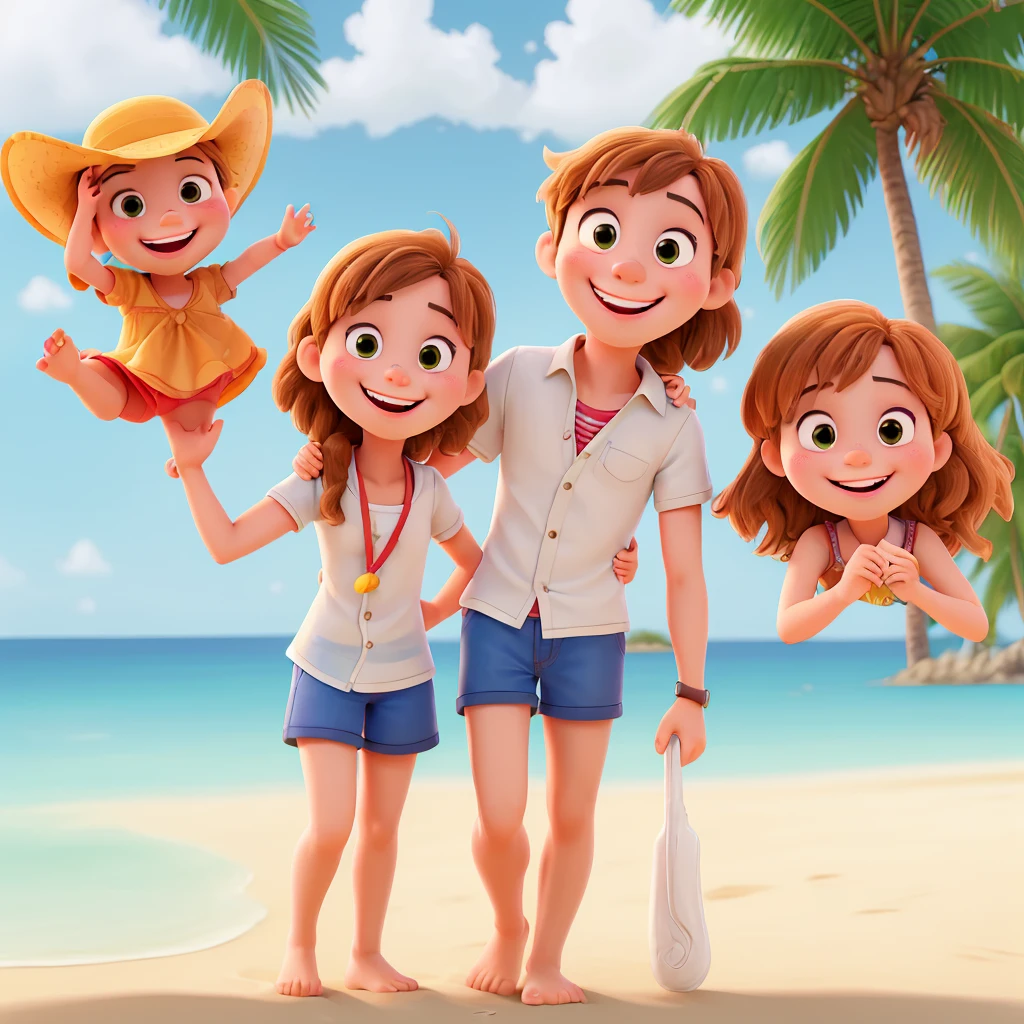 Summer vacation　family trip　smile　Gourmet　looks fun