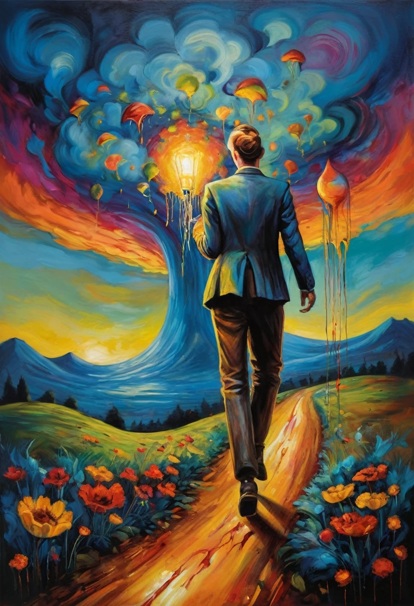 (Artistic Masterpiece of Romantic Life) ( (Themed Art of Life) ( (Conceptual Art) (NFT Exclusive) (Fauvism Work) ()”) Where visual poetry transcends traditional boundaries and embraces the dynamic interplay between creativity and technology Takes),dripping paint,darkart,style, in the style of esao andrews