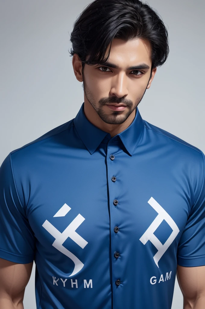 gymkhana shirt with the predominant blue color, tema who vision