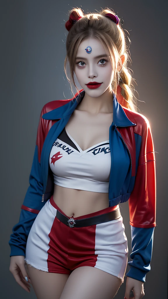 Harley quinn wearing her clothes from the movie Suicide Squad
