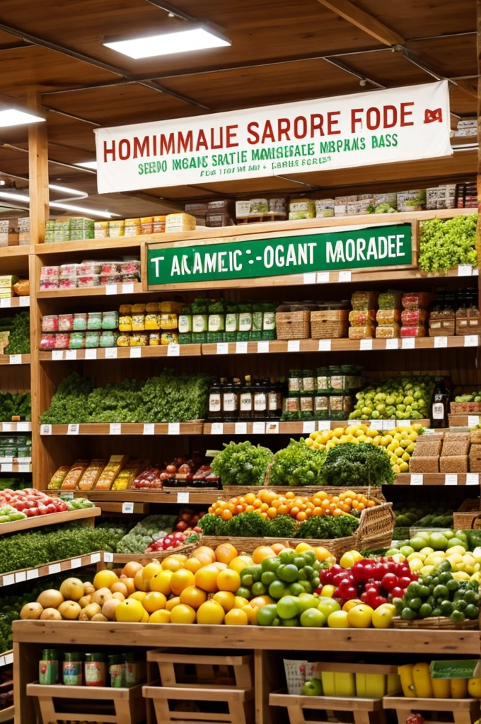 homemade and organic food supermarket  