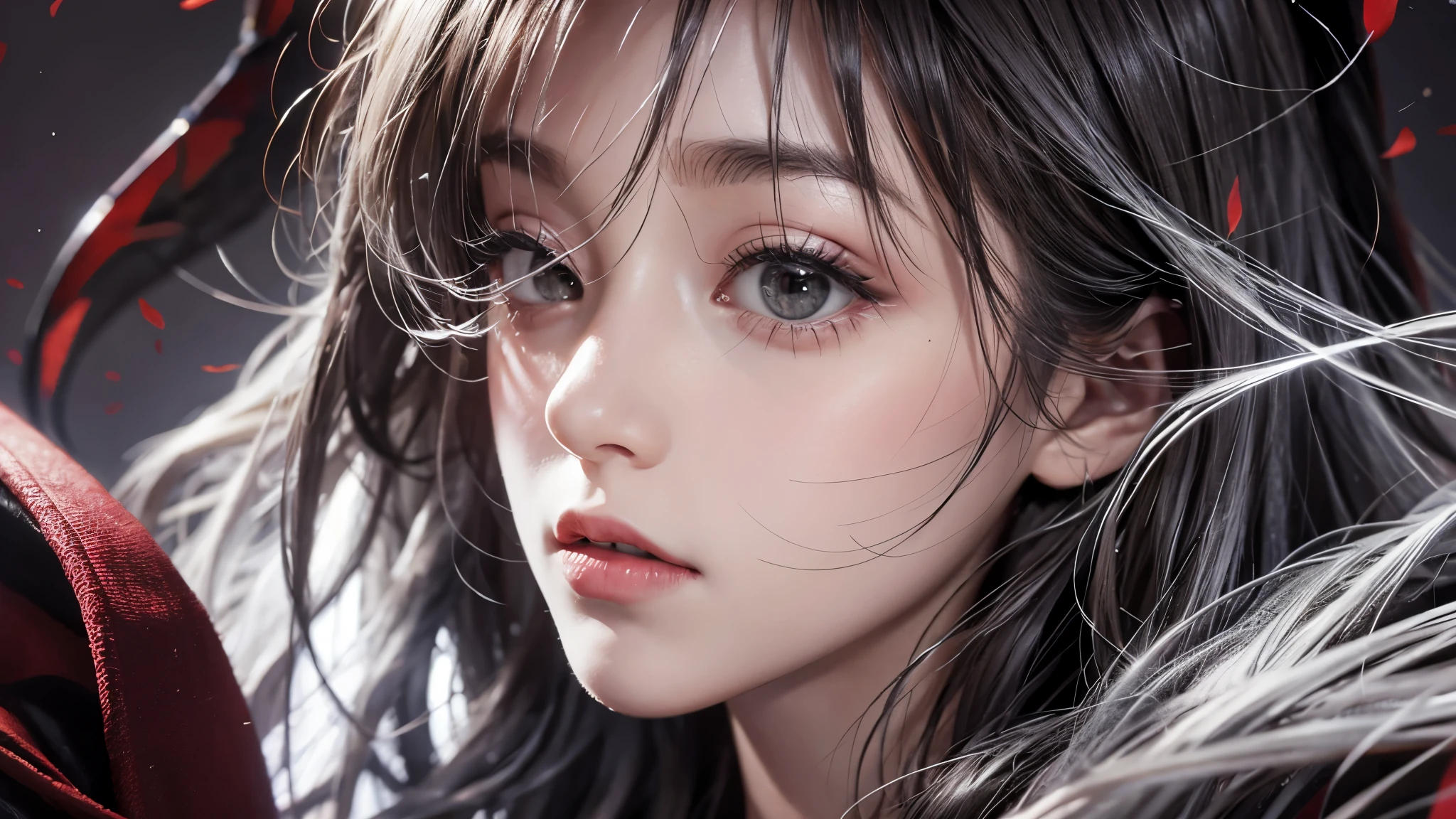 Зайра - Rise of Thorns - League of Legends, HD, blush stickers, late students, Eye reflection, high detail, depth of field, uhd, retina, masterpiece, accurate, anatomically correct, Textured leather, super detail, high details, high quality, award-winning, Best quality, A high resolution, 1080P, HD, 4K, White background, wicked