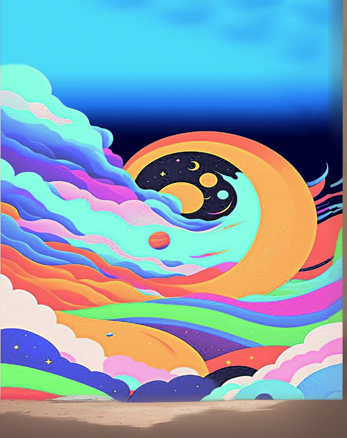 Colored clouds