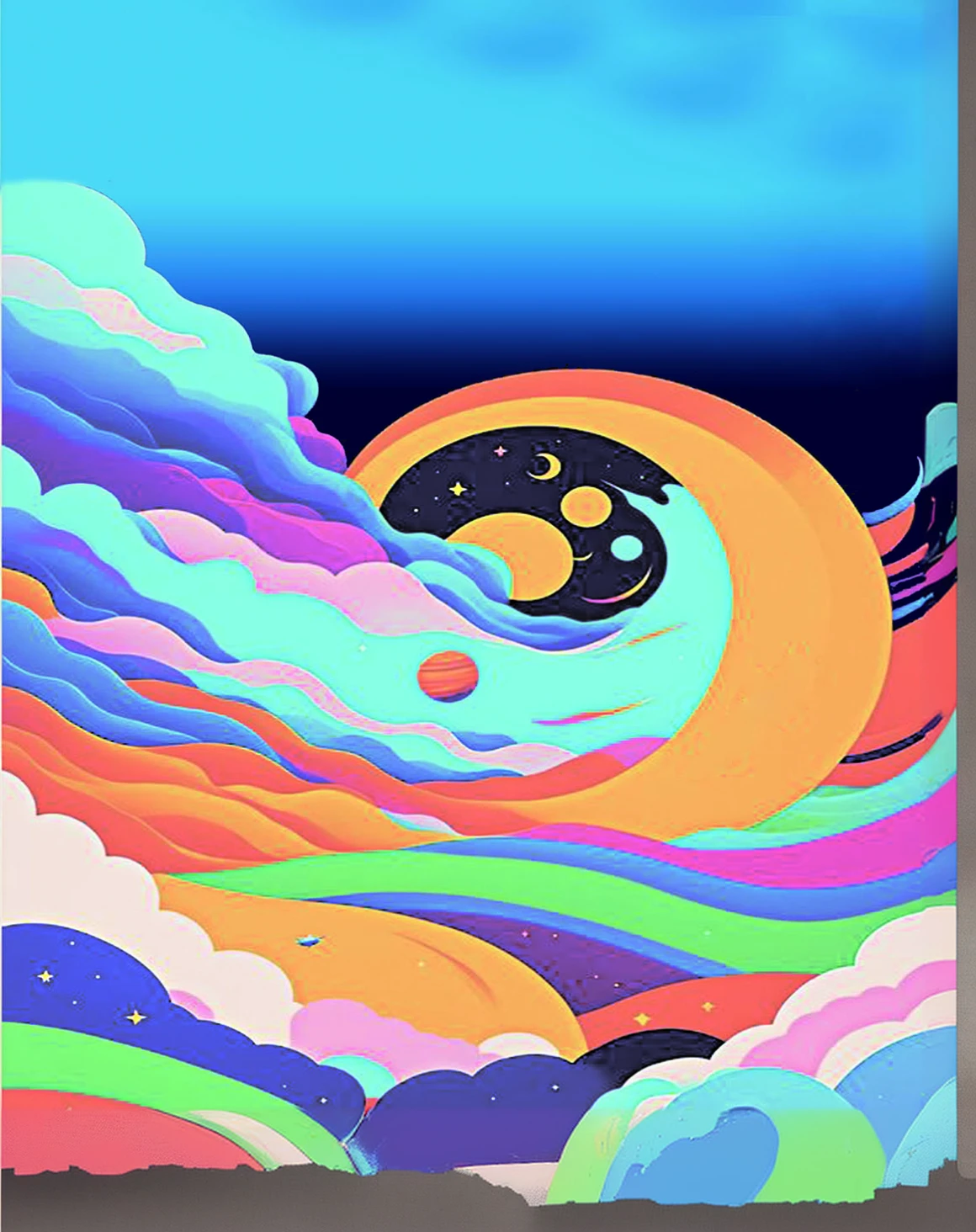 Colored clouds