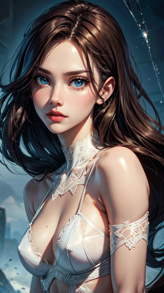 (tmasterpiece:1.4), (8K, realisticlying, RAW photos, best qualtiy: 1.4), (1girll), beauitful face, (photorealiscic face:1.4), (brunette color hair, ponytailed long hair:1.3), Beautiful hairstyle, beatiful detailed eyes, (best ratio eyes:1.5), Attractive, Ultra-high resolution, Ultra photo realsisim, highly detailed, Optimal proportions, (Detailed face:1.4), looking at viewert, Red lipstick, (best ratio fingers:1.5), (white super hero theme, Glamorous,Wearing transparent lingerie Spider-Man costume,she is a superhero),[((25 age old),full bodyesbian,(Realistic blue eyes:1.2),# illustrated:The Prompt mainly describes a 4K painting of ultra-high definition,Very realistic,The is very detailed,The e has long black hair,(no brassiere:1.4),vivaciousness_Nippleosed_Nipples,Nakedast,huge(Open-mou.4),(camel_TPussy:1.3)nakeness,captain Americahair, detailed eyes, detailed hands, detailed face, drops of water, drops, full body,e elf woman