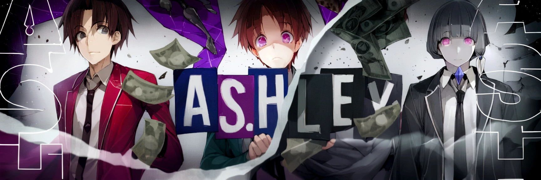 a close up of a photo of two people with money, ishikei, severe, bone, of the girls on the front line, crashed, Hash, gris, lazy |, grayish, Frontline CG for Girls, ; Visual novel, queda de griss, satchely e akihiko yoshida, Terrible, anime style like fate/stay overnight, substitua o ASHLEY por: MR. VOID