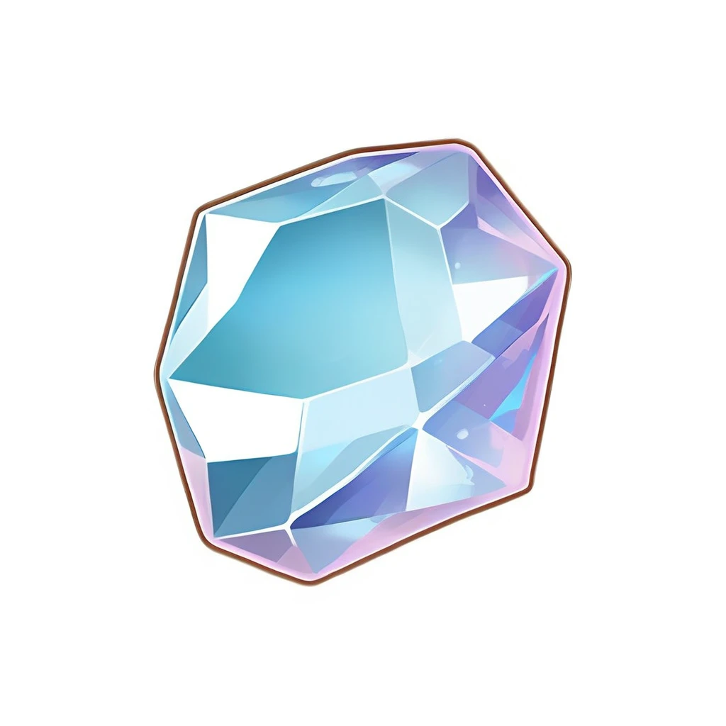 2d icon. a unique shaped crystal.