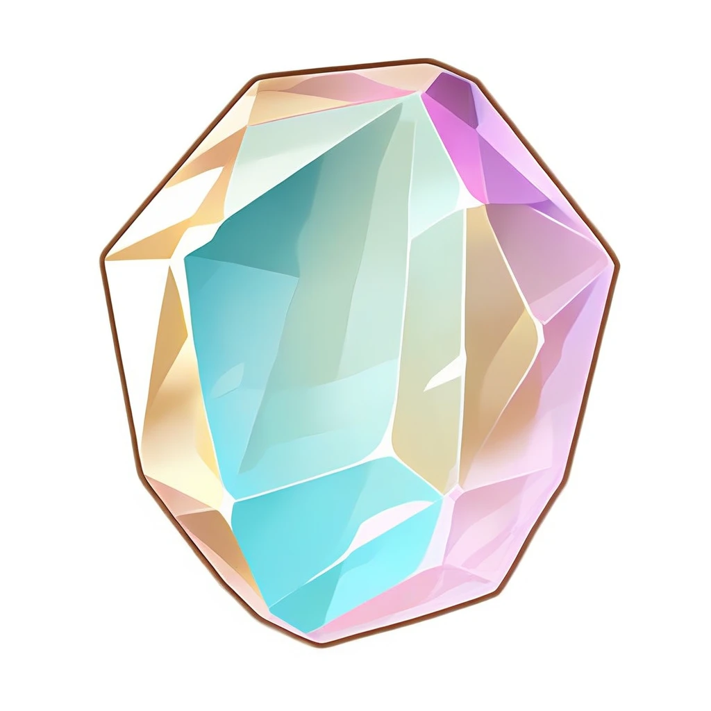 2d icon. a unique shaped crystal.