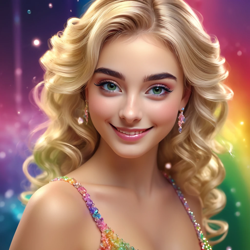 layla (masterpiece), (best quality), (ultra detailed),(disheveled hair),(illustration), (1girl), beautifuldetailedeyes,delicate beautiful face,Floating,(high saturation),(colorful splashes),colorful bubble,(shining),focus on face, sitting inside a glass ball, g;ass cage, golden stars and lanterns