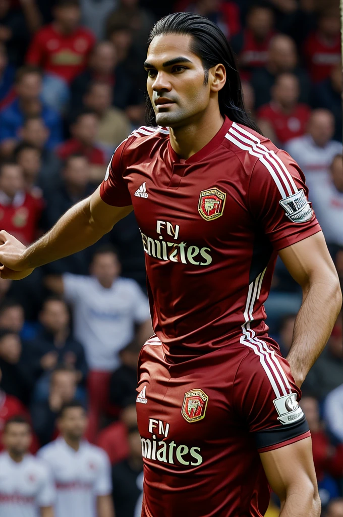 Falcao player with tiger face and millionaires team shirt