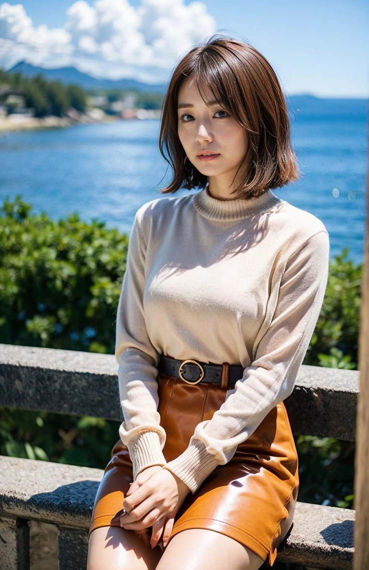 The sky turns red、(Big Breasts:1.4).Troubled face、Wet white t-shirt and jeans、、Light brown hair、Elegant hairstyle、Blue Eyed Woman、A woman with a cute upward gaze、When the sky gets dark、The sky turns red as the sun sets、Tight clothing that shows your body lines、、Elegant summer knitwear、Elegant summer sweater、Leather Belt、Short skirt、Dress elegantly着こなす、Luxury Bagedium Shorthair:1.4))、The sun shines on her、Light brown hair、Light brown hair、The sky was dyed red、There are clouds、private's cute、彼女のAmple breastsは服の上からでも明らかです.、輝く太陽はとてもbeautiful、Dusk is approaching、Lens flare、You can see the sunset、((Sunlight reflecting off the ocean、Ocean View、The sun shines on the ocean、'beautiful.、Small earrings、private'evening、Birds are also flying、、Brown Hair Color、Tying up hair、The woman is on the right:1.4))、Luxury Leather Belts、Shiny clothes、Light beige hair color、Background Blur、Braid only the front hair、Light brown hair、{{Cowgirl Shot}}、((Close-up shot from the waist up、Ample breasts:1.4))、にっこりsmile、Silk clothing、服からでも分かるAmple breasts、Braid only the front hair、Cowboy Shot、Gorgeous white collared silk shirt and brown skirt、Dress elegantly、Luxury Bags、素敵なsmile、((Ample breasts))、Full body photo、ring、Short skirt、Tuck your hair behind one ear、Silver Necklace、smile、 Elegant ponytail、Caustics、Highly detailed photos、Very beautiful and ideal short hair、Super no makeup、(8K、RAW Photos、Highest quality、masterpiece:1.2)、(Realistic、Realistic)、1 Girl、((Medium Short Hair、Looking into the camera:1.4))、Hair blowing in the wind