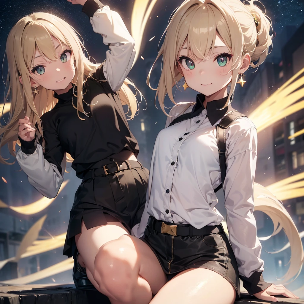 Highest quality, Anime Moe Art Style,Best Anime 8K Konachan Wallpaper,pixiv contest winners,Perfect Anatomy, (Please draw a girl walking sleepily to school...... ),break, 1 Girl, (alone,,,13 years old:1.3),high school student, short hair, amount, (Hair above one eye:1.7),All limbs, Full Finger,Medium Chest, Between the legs, Small eyes,accurate black eyes, Very detailed,High resolution,ultra high density skin, Professional Lighting,8K eye detail, (Cute illustrations:1.2),blonde,blonde hair,Expressionless,(Hair on one eye:1.5),Highest quality, Anime Moe Art Style,Best Anime 8K Konachan Wallpaper,pixiv contest winners,Very detailed,High resolution,ultra high density skin, Professional Lighting,8K eye detail, (Cute illustrations:1.2),blonde,blonde hair,Expressionless,(Hair on one eye:1.5),カラフルでカラフルなshort hair,Wearing a yellow apricot colored JK uniform and a white pleated skirt,knee-length white silk,Rin々New and cute,A little sweet