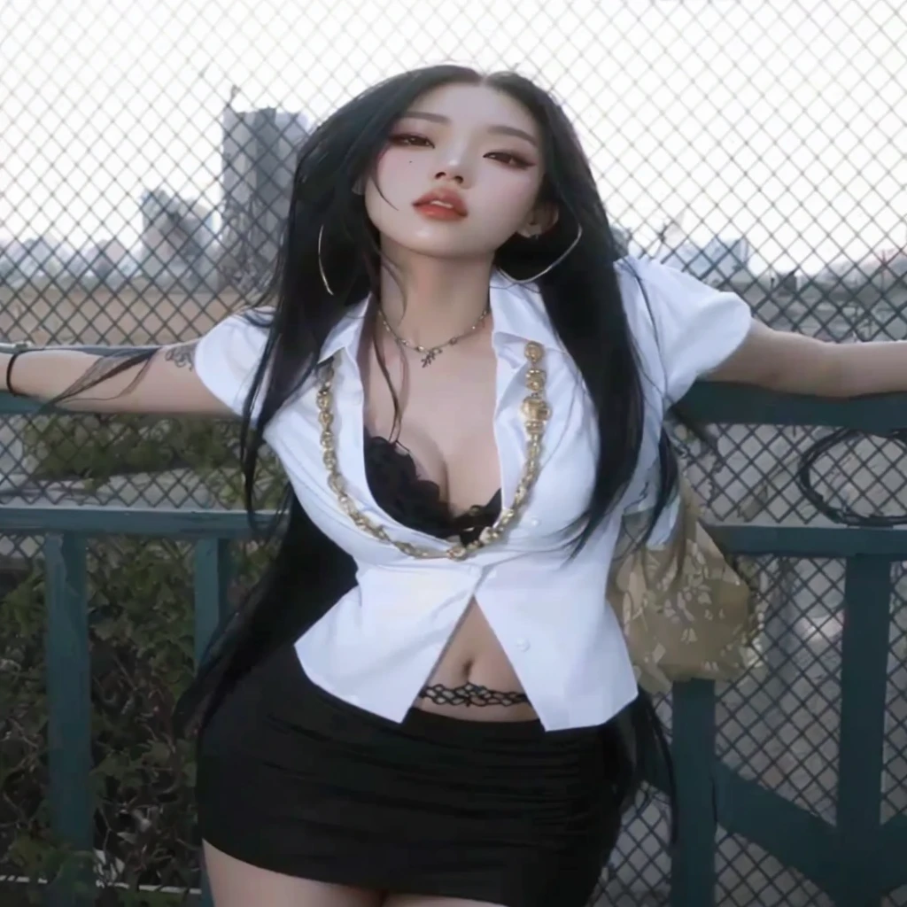 Araffe woman in white shirt and black skirt posing for a photo, Asian girl, yakuza slim girl, Chinese girl, Asian woman, Asian woman, an Asian woman, cruel korean gothic girl, korean woman, korean girl, with long black hair, Chinese woman, female with long black hair, Asian woman, Jennie the Blackpink 