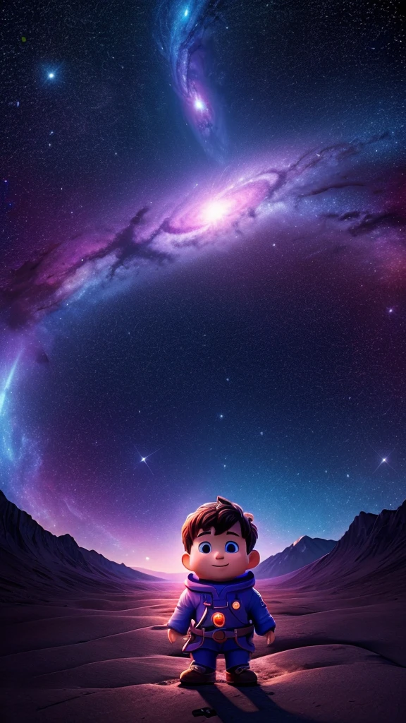 God、alone in space、Shining stars and nebulae、
