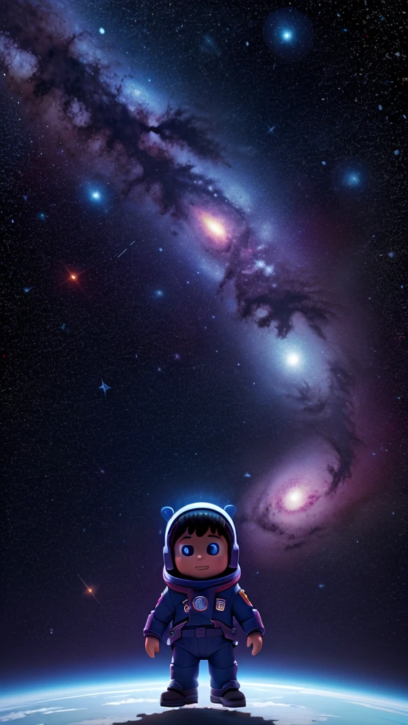 God、alone in space、Shining stars and nebulae、