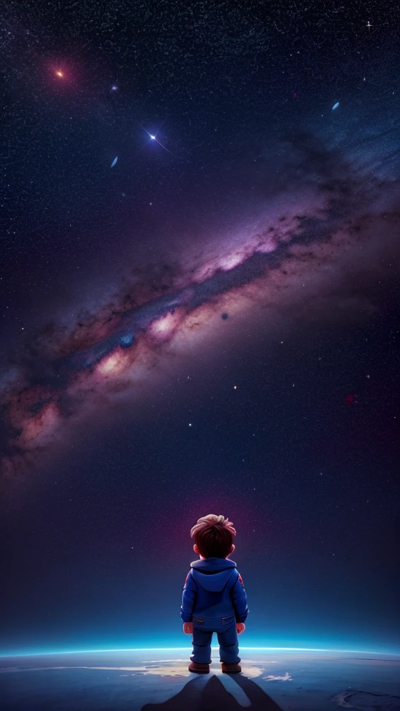 God、alone in space、Shining stars and nebulae、