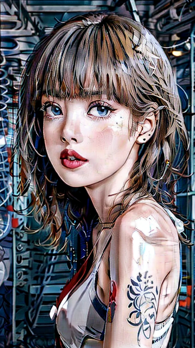 Anya Taylor-Joy (Masterpiece, Superior quality, Best Quality, Official Art, beautiful and aesthetic:1.2), (beautiful face), extremely detailed,showy,more detailed, (playa), bright Eyes, medium chest, (white micro bikini:1.2), ((yoimiya def))