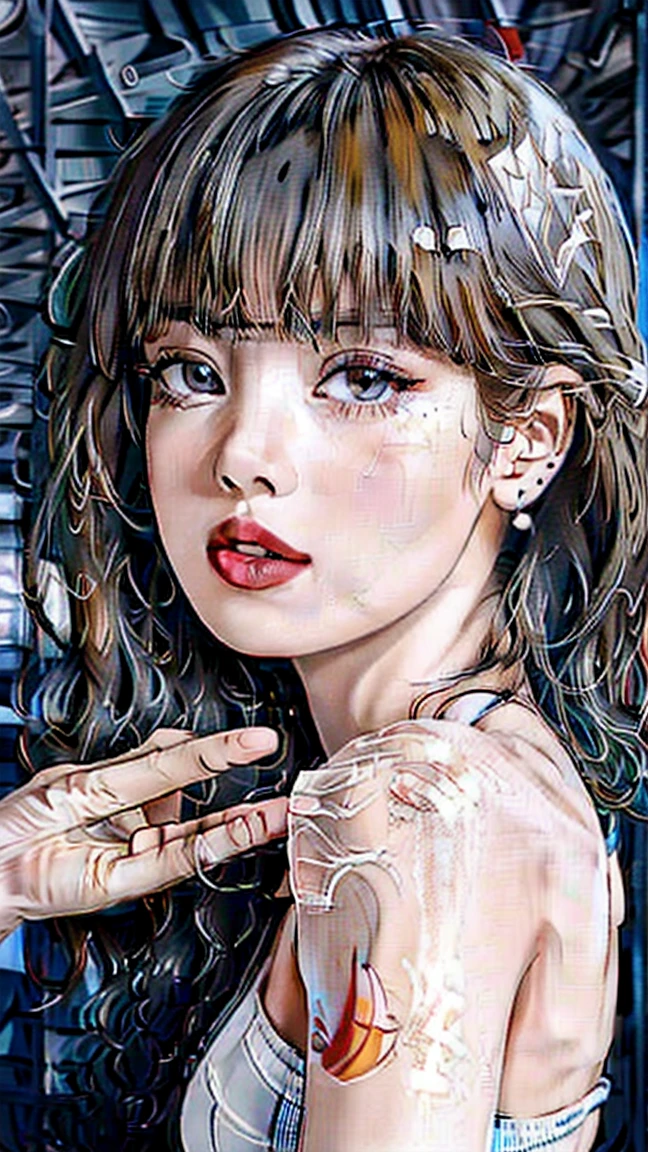Anya Taylor-Joy (Masterpiece, Superior quality, Best Quality, Official Art, beautiful and aesthetic:1.2), (beautiful face), extremely detailed,showy,more detailed, (playa), bright Eyes, medium chest, (white micro bikini:1.2), ((yoimiya def))