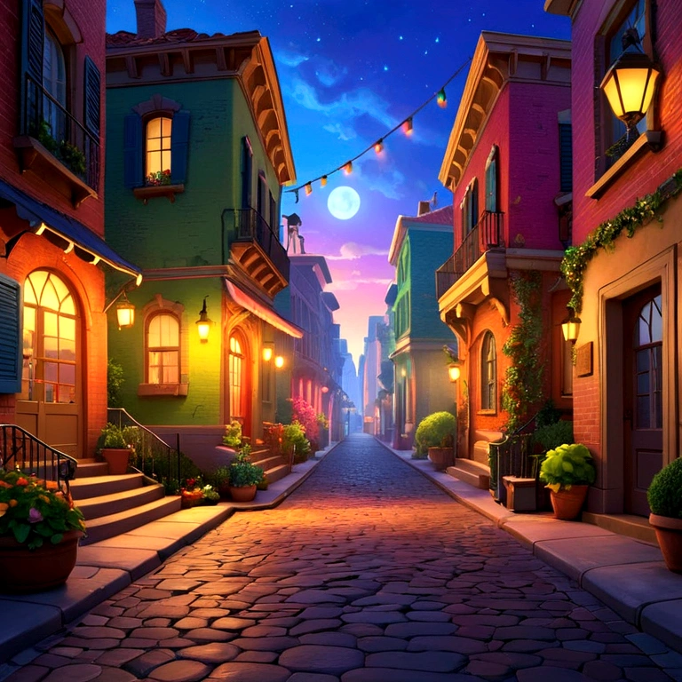 Make a picture , colorfully, and as simple as possible with Pixar theme about:
Have a good night