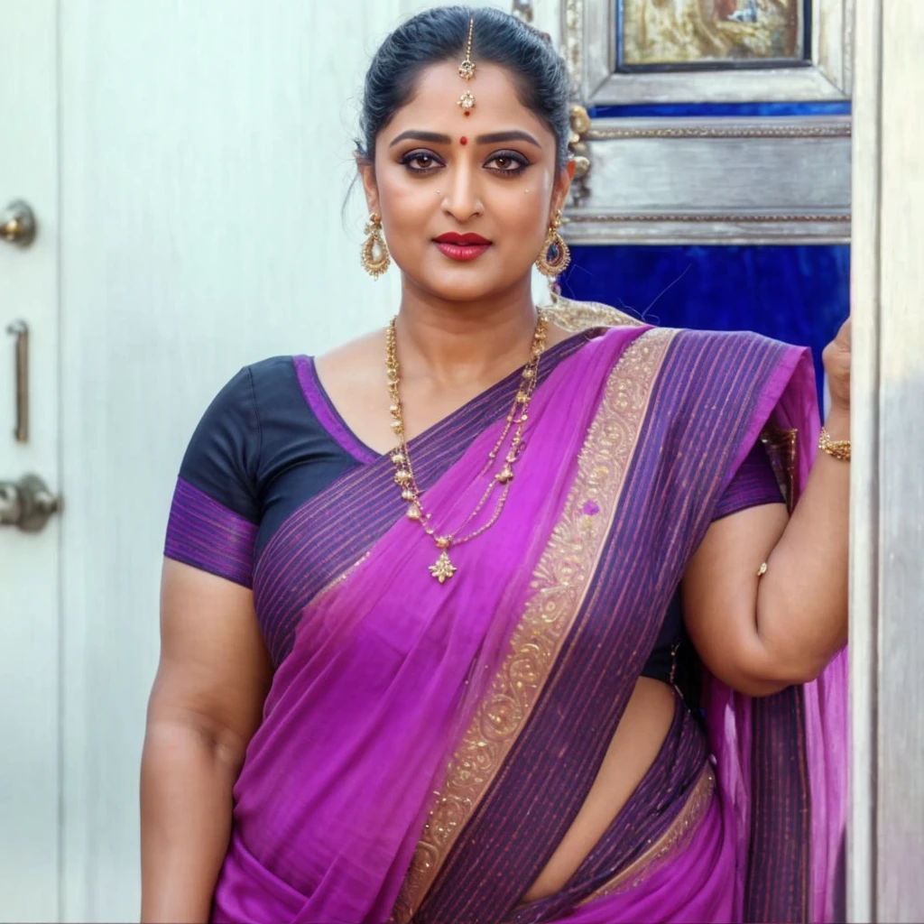 50yo mature MILF Anushka Shetty,((best quality)), ((masterpiece)), ((realistic)), eye kajal, mascara, red lips, sensual Beauty, provoking body, extreme sweat, sweat soaked skin, slight stretch marks, alluring figure,  bulging figure, thick charming lady, curvy, thick navel, full figured woman, eye kajal, massive breast, full body, styled hair, pierced eyes, female face,royal aura, trend on artstation , sharp focus, studio photo, intricate detail, very detailed, detailed eye, illustration, very detailed, sharp focus, digital render, professional, 4k