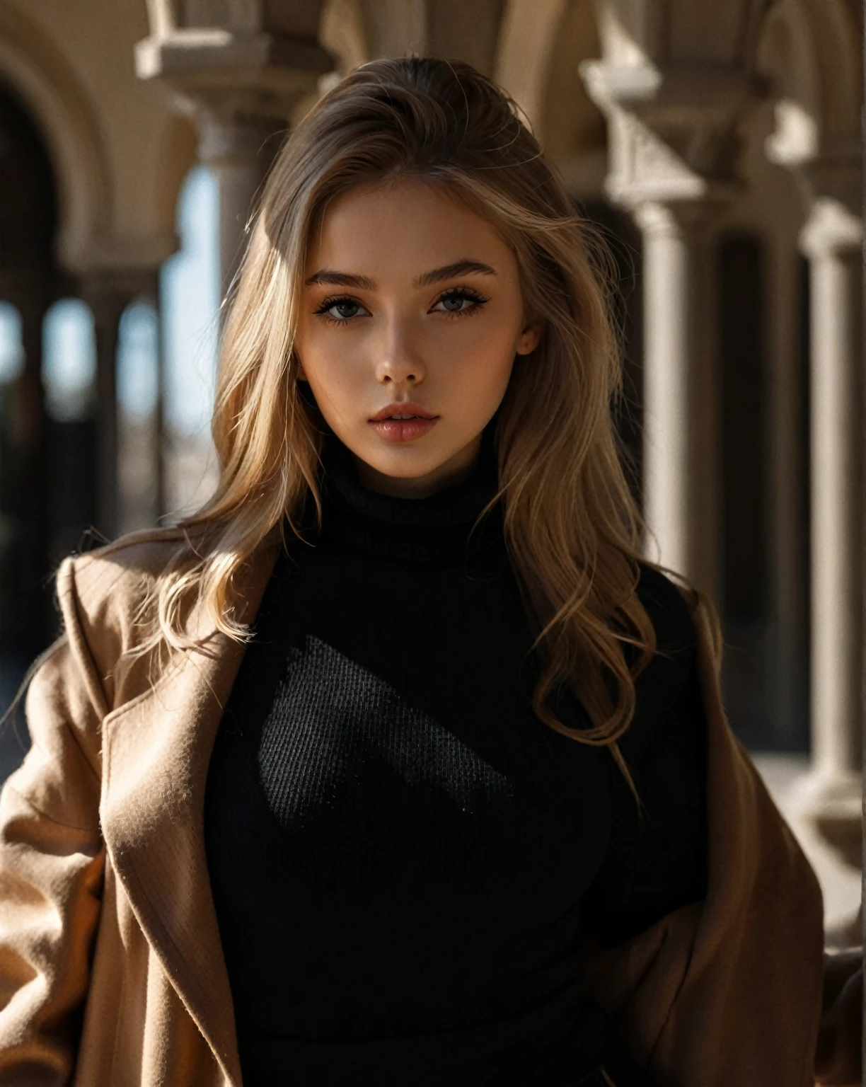 Blonde woman with long hair and black turtleneck sweater posing for a photo., beautiful model, Portrait Sophie Mudd, Sidney Sweeney, Stunning woman, beautiful woman, Attractive woman, beautiful model femenina, Stunning model, attractive girl, Dasha Taran, Aleksandra Waliszewska, beautiful blonde girl, beautiful young model, blonde woman, Lovely woman