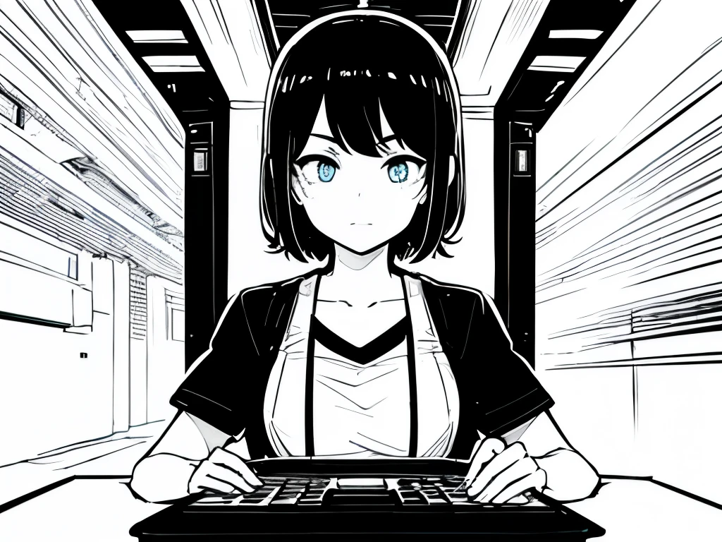 programmer, blog, title, header, Catchy, Highest_quality, laptop, operator, One Girl