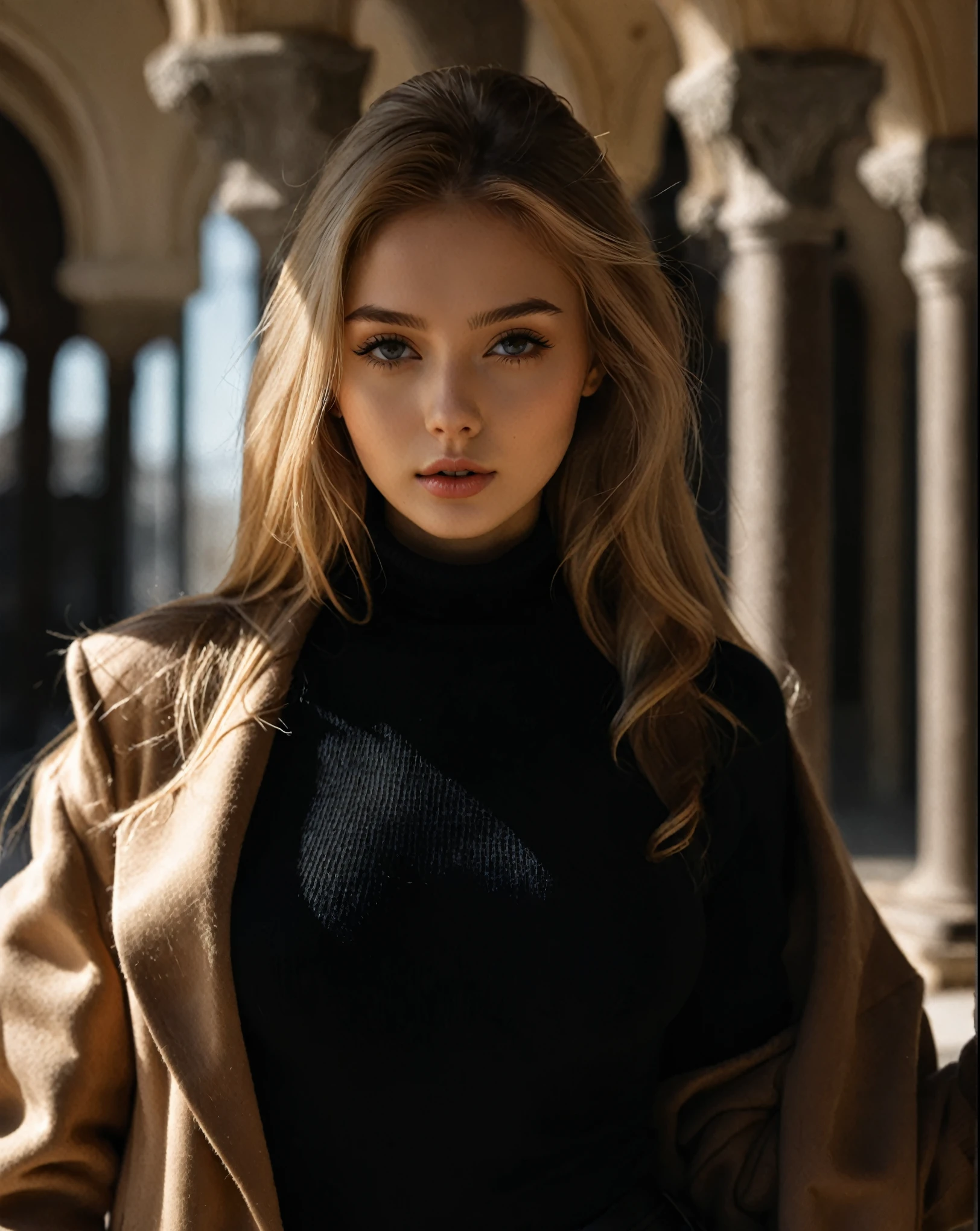 Blonde woman with long hair and black turtleneck sweater posing for a photo., beautiful model, Portrait Sophie Mudd, Sidney Sweeney, Stunning woman, beautiful woman, Attractive woman, beautiful model femenina, Stunning model, attractive girl, Dasha Taran, Aleksandra Waliszewska, beautiful blonde girl, beautiful young model, blonde woman, Lovely woman