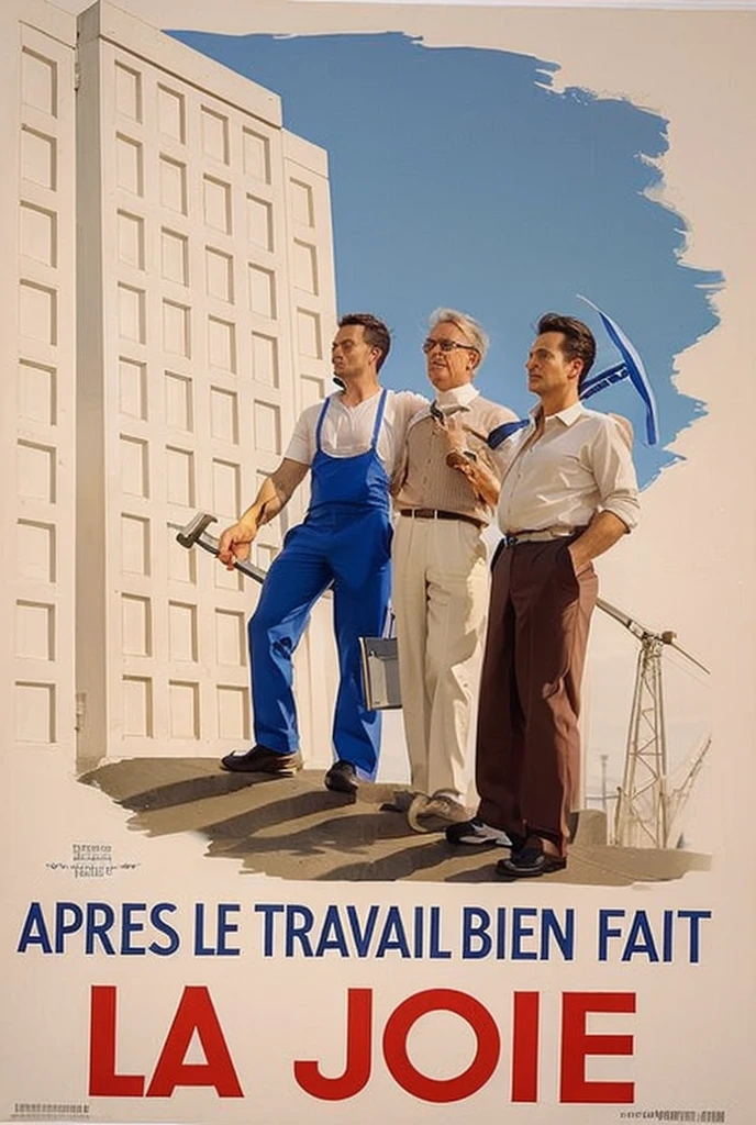 Créé une affiche du même style, les hommes sont en érection sous leurs pantalon visible, inscription bites en l'air le parti politique 