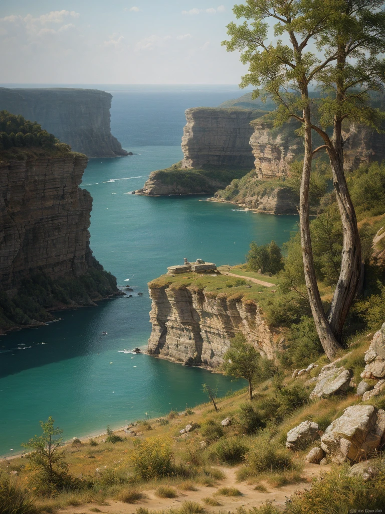 landscape,water,(extremely detailed CG unity 8k wallpaper), most beautiful artwork in the world,professional majestic oil painting,intricate, High Detail, Sharp focus, dramatic, photorealistic painting art